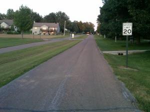 The long hill out of Stanton Lake